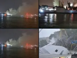 Fire Ravages INS Brahmaputra
