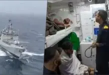 Indian Navy Rescues Eight Indians and a Sri Lankan from Capsized Oil Tanker MT Falcon Prestige Indian Navy Rescues