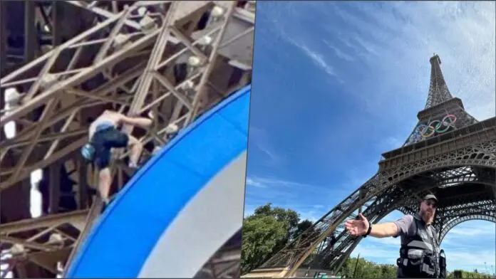 Man Climbs Eiffel Tower Man Climbs Eiffel Tower