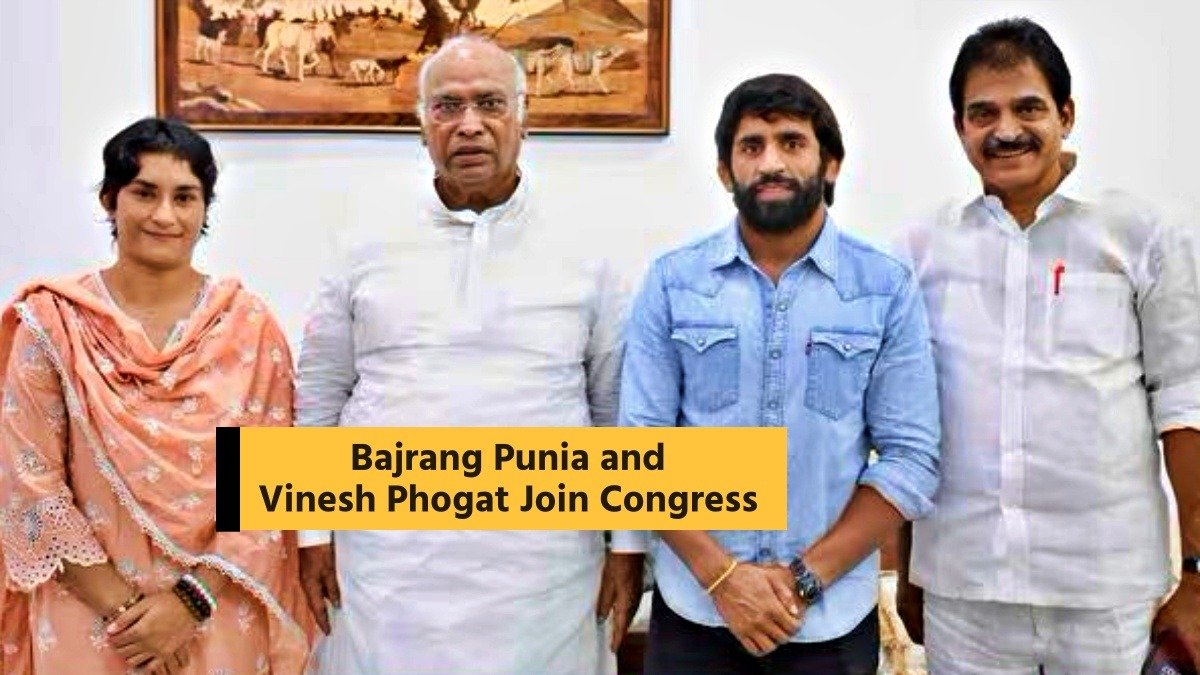 Bajrang Punia and Vinesh Phogat Join Congress Ahead of Haryana Elections