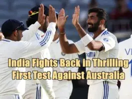 India Fights Back in Thrilling First Test Against Australia: Bumrah’s Fiery Spell Stuns Hosts After Batting Collapse India Fights Back