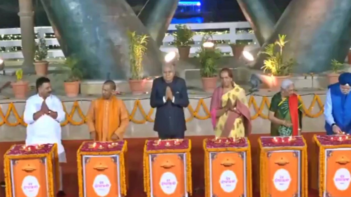 Kashi Lights Up: Vice President Dhankhar and CM Yogi Celebrate Grand Dev Deepawali at Namo Ghat