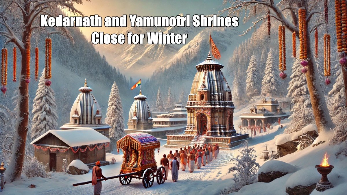 Kedarnath and Yamunotri Shrines Close for Winter on Bhaiya Dooj: A Sacred Farewell to Lord Shiva’s Abode and the Goddess Yamuna