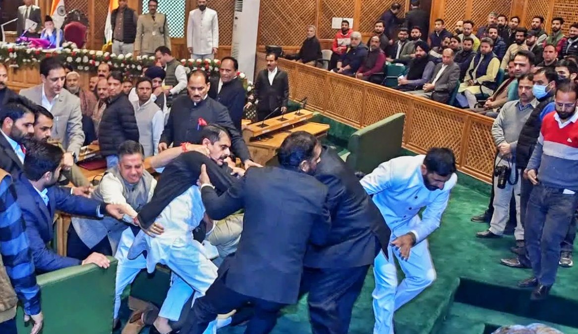 Uproar in Jammu and Kashmir Assembly: Scuffles, Slogans, and Heated Debates Over Article 370 Restoration