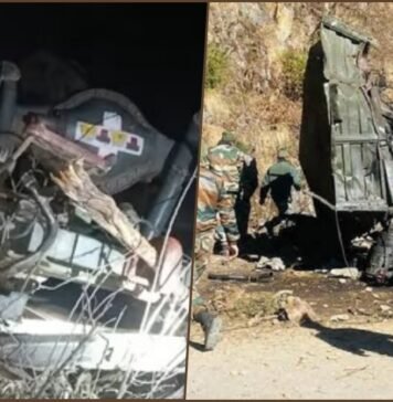 Army Vehicle Plunges into Gorge