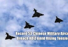 Record 53 Chinese Military Aircraft Breach ADIZ