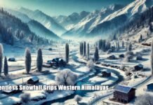 Snowfall Grips Western Himalayas