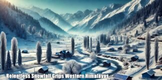 Snowfall Grips Western Himalayas