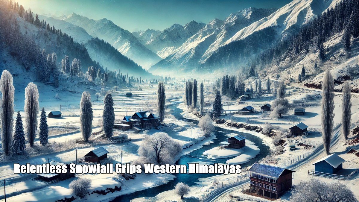 Snowfall Grips Western Himalayas: Cold Wave Disrupts Life Across Northern India