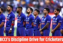 BCCIs Discipline Drive for Cricketers