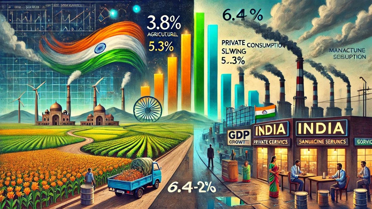 India’s Economic Growth Slows: GDP Projected at 6.4% for 2024-25