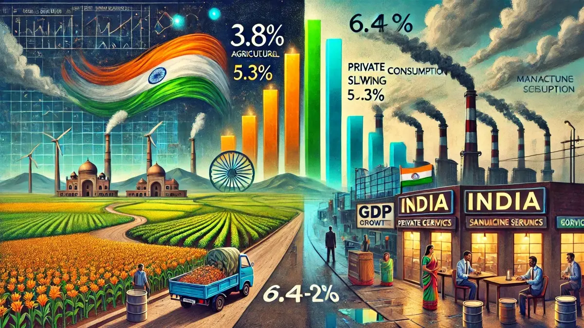 India’s Economic Growth Slows: GDP Projected at 6.4% for 2024-25