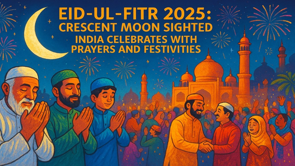 Eid-ul-Fitr 2025: Crescent Moon Sighted, India Celebrates with Prayers and Festivities