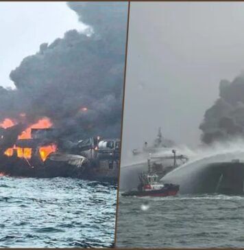 Oil Tanker and Cargo Ship Collide in North Sea