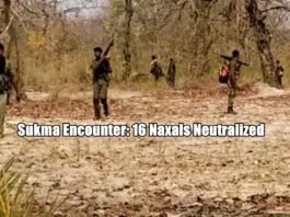 Sukma Encounter: 16 Naxals Neutralized, Major Blow to Insurgency in Chhattisgarh Sukma Encounter