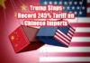 Trump Slaps Record 245% Tariff on Chinese Imports