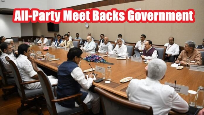 All-Party Meet Backs Government1 All-Party Meet Backs Government