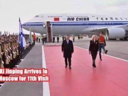 Xi Jinping Arrives in Moscow for 11th Visit