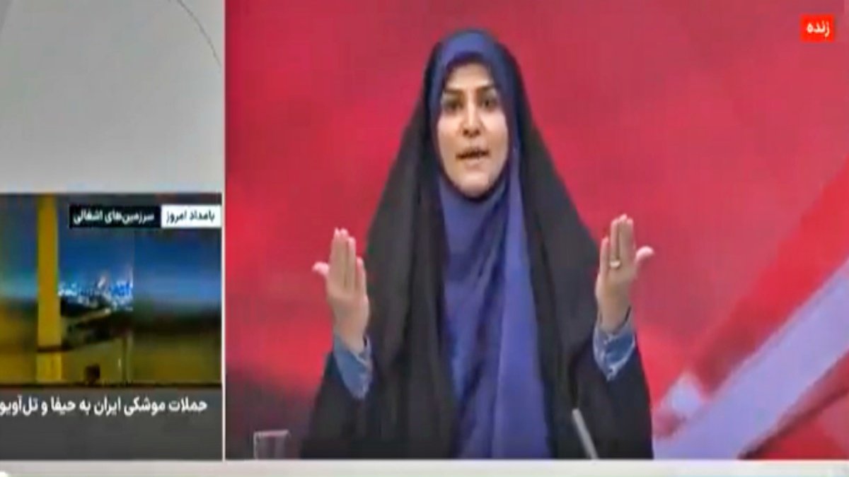 Iranian TV Anchor Shaken as Israeli Missile Hits During Live News