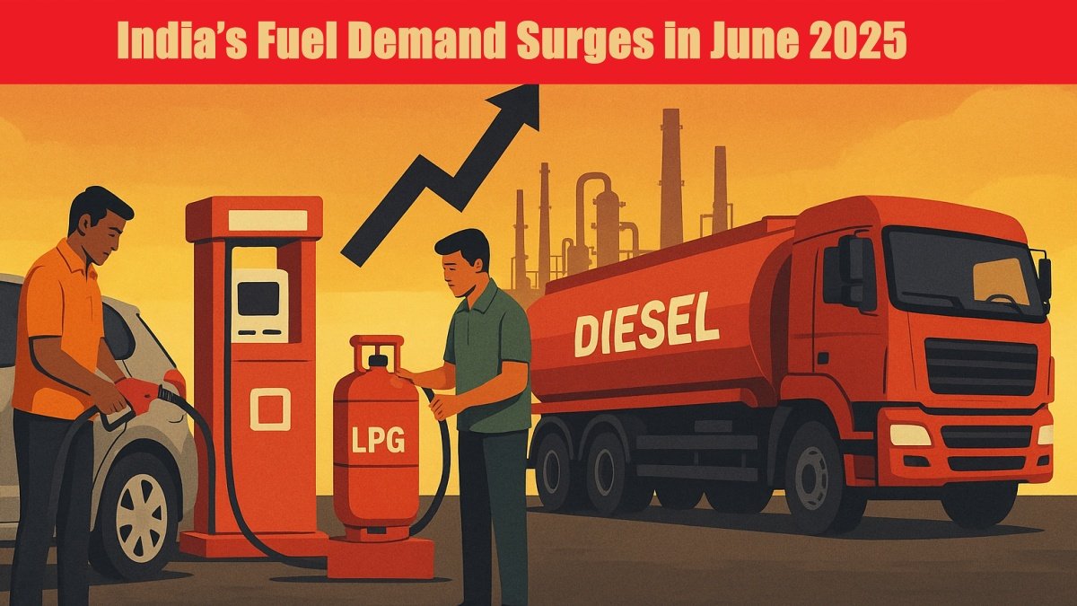 India’s Fuel Demand Surges in June 2025: Petrol, Diesel, and LPG Consumption Hit New Highs