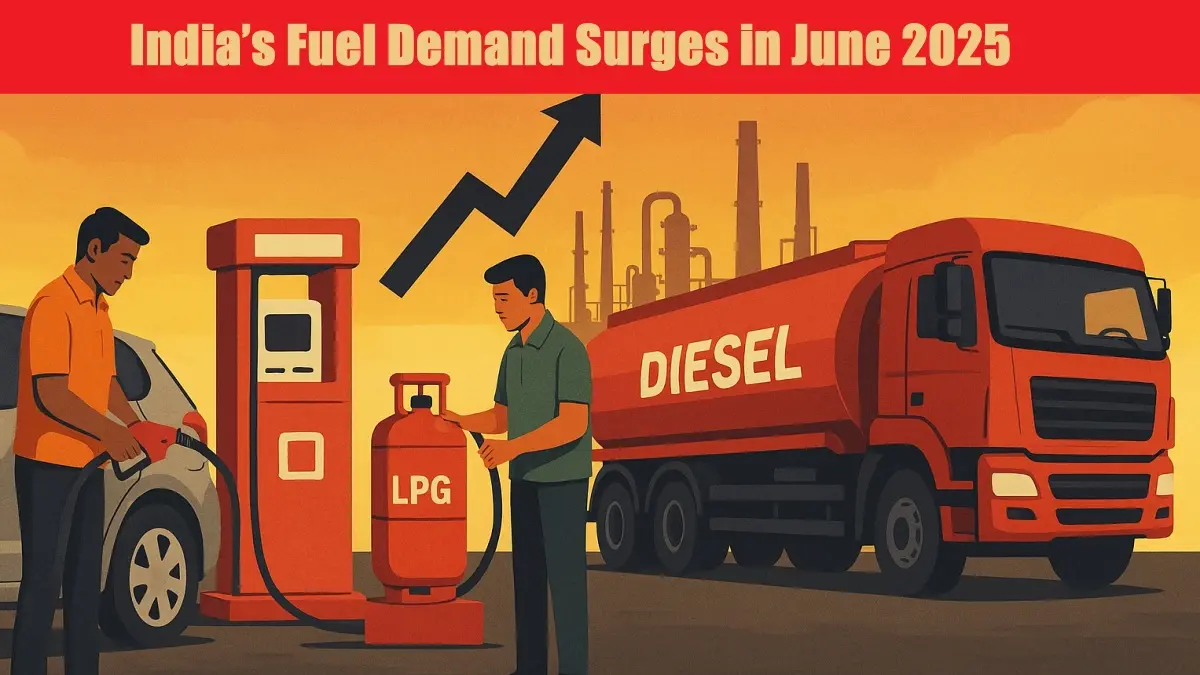 India’s Fuel Demand Surges in June 2025: Petrol, Diesel, and LPG Consumption Hit New Highs