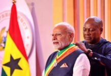 Modi Receives Ghana’s Second Highest Civilian Honor
