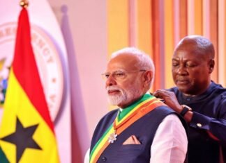 Modi Receives Ghana’s Second Highest Civilian Honor