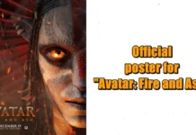 Official poster for "Avatar: Fire and Ash" released James Cameron Unveils New Villain Varang