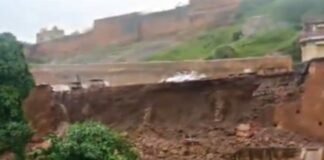 Amer Fort Wall Collapses