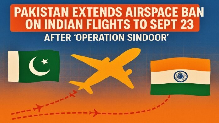 Pakistan Extends Airspace Ban