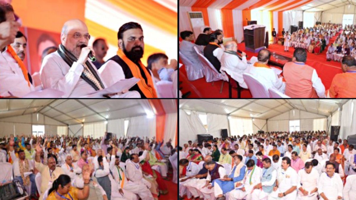 Shah Unleashes “Triple M” Formula: Mahila, Modi, Mandir to Energize BJP Cadre