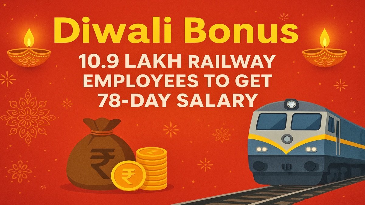 Diwali Bonus: 10.9 Lakh Railway Employees to Get 78-Day Salary