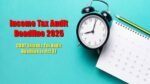 Income Tax Audit Deadline 2025