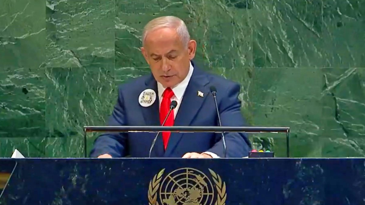 Dozens Walk Out as Netanyahu Slams Palestinian Statehood at UNGA