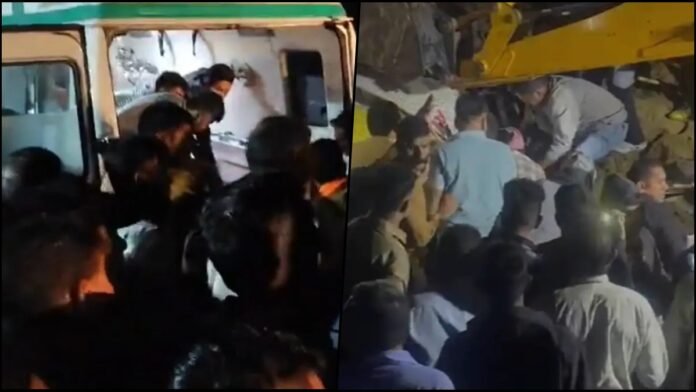 12 Dead as Debris Buries Bus in Bilaspur District