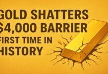 Gold Shatters $4,000 Barrier