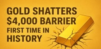 Gold Shatters $4,000 Barrier