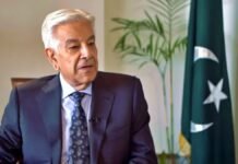 Pakistan’s Defense Minister Khawaja Asif