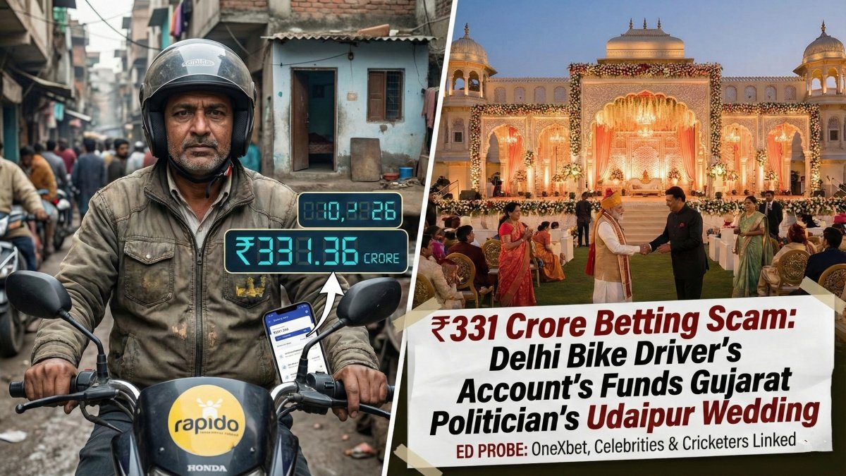 ₹331 Crore Betting Scam: Delhi Bike Driver’s Account Funds Gujarat Politician’s Udaipur Wedding