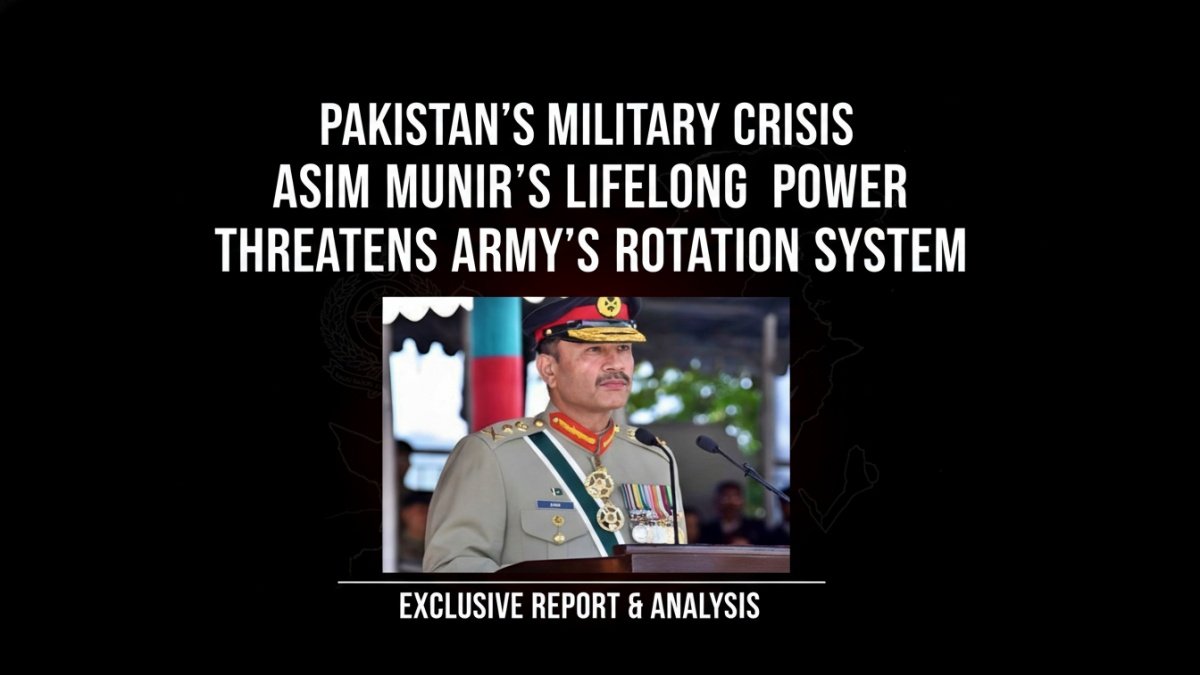 Pakistan’s Military Crisis: Asim Munir’s Lifelong Power Threatens Army’s Rotation System