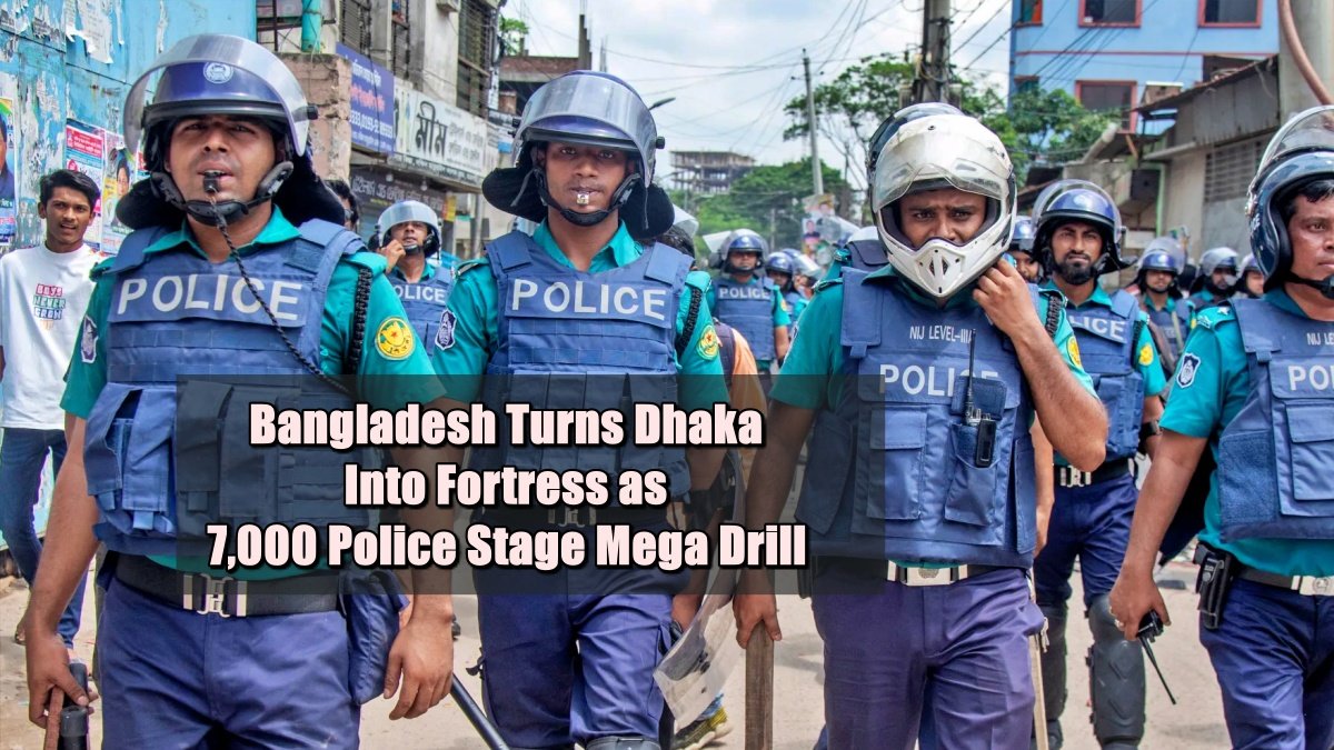 Bangladesh Turns Dhaka Into Fortress as 7,000 Police Stage, Mega Drill Ahead of November 13 Lockdown Call