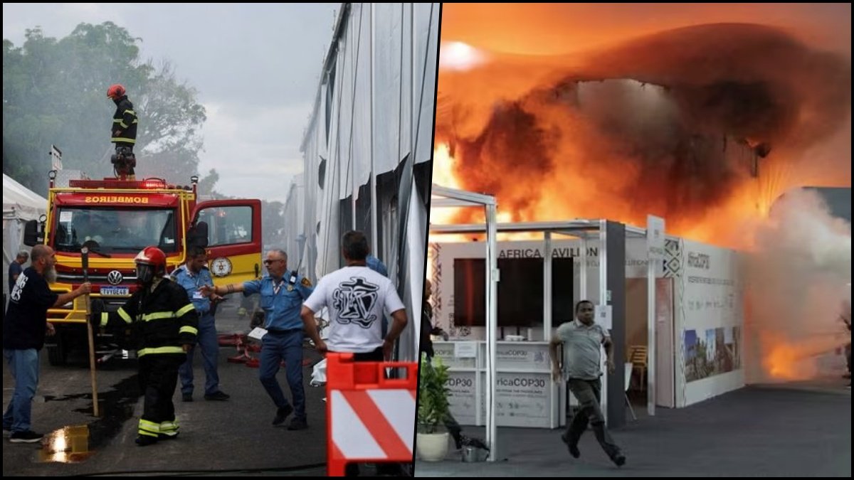 COP30 Fire Scare: 13 Treated as Blaze Erupts at Climate Summit, Leaders Evacuated