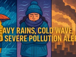 Dangerous Weather to Grip India: Heavy Rains, Cold Wave, and Severe Pollution Alert Heavy Rains, Cold Wave