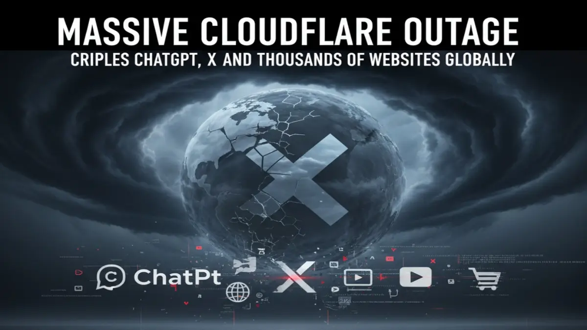 Massive Cloudflare Outage Cripples ChatGPT, X, and Thousands of Websites Globally