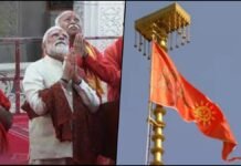 PM Modi hoists Dharma flag