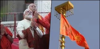 PM Modi hoists Dharma flag