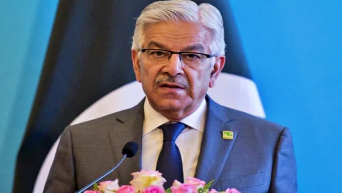 Pakistan's Defense Minister Khawaja Asif