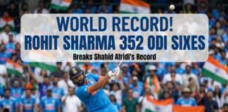 Rohit Sharma Breaks Shahid Afridi's ODI Sixes Record