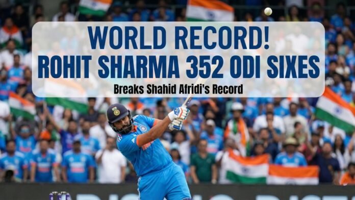 Rohit Sharma Breaks Shahid Afridi's ODI Sixes Record