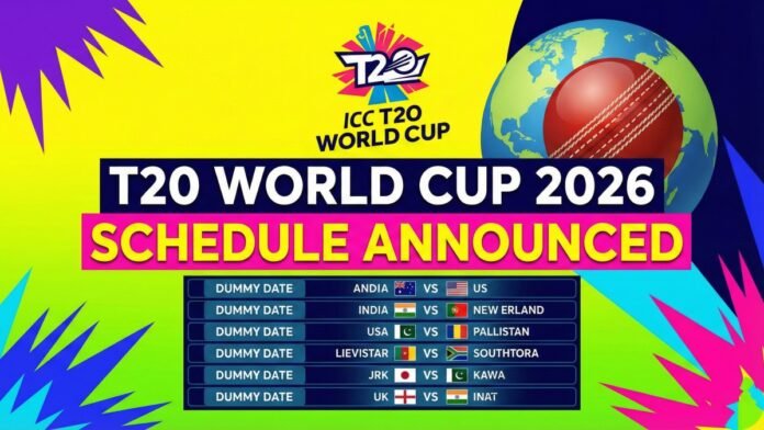 T20 World Cup 2026 schedule T20 World Cup 2026 schedule